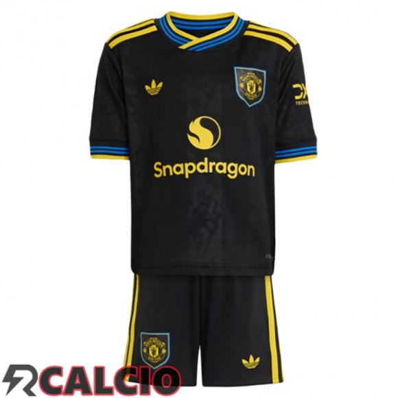 Terza Maglia Manchester United Bambino Nero 2025/2026