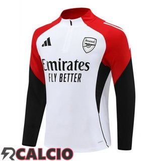 Felpa Allenamento Arsenal Bianco Nero Rosso 2025/2026