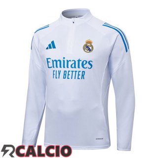 Felpa Allenamento Real Madrid Bianco 2025/2026