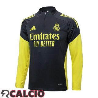 Felpa Allenamento Real Madrid Grigio Giallo 2025/2026