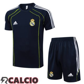 Insieme T Shirt Allenamento Real Madrid + Pantaloncini Blu Reale 2025/2026