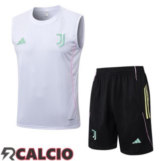 Canotta Allenamento Juventus + Pantaloncini Bianco 2025/2026