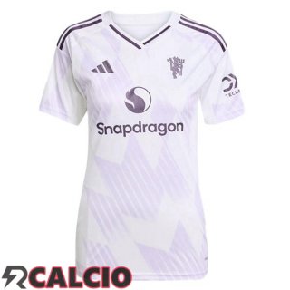 Seconda Maglie Calcio Manchester United Donna Bianco 2025/2026