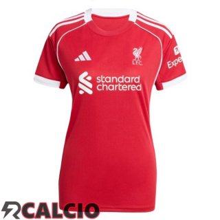 Prima Maglie Calcio FC Liverpool Donna Rosso 2025/2026