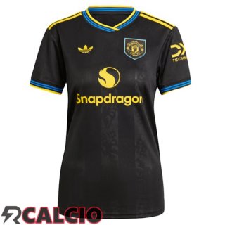 Terza Maglie Calcio Manchester United Donna Nero 2025/2026