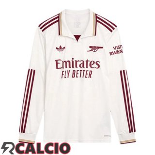 Terza Maglie Calcio Arsenal Manica Lunga Bianco 2025/2026