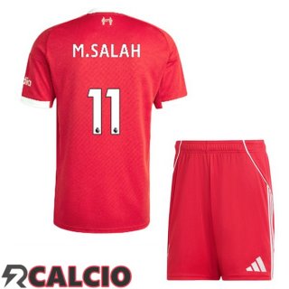 Prima Maglia FC Liverpool (M.SALAH 11) Bambino Rosso 2025/2026