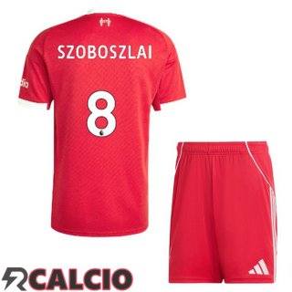 Prima Maglia FC Liverpool (SZOBOSZLAI 8) Bambino Rosso 2025/2026