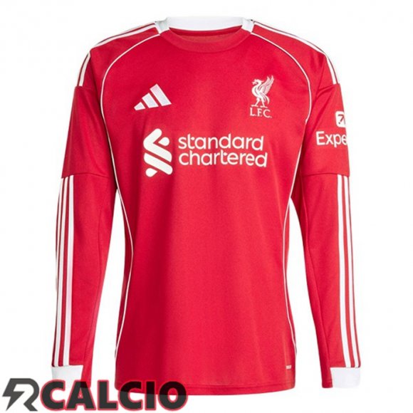Prima Maglie Calcio FC Liverpool Manica Lunga Rosso 2025/2026