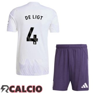 Seconda Maglia Manchester United (DE LIGT 4) Bambino Bianco 2025/2026