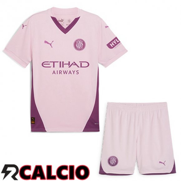 Terza Maglia Girona Bambino Rosa 2024/2025