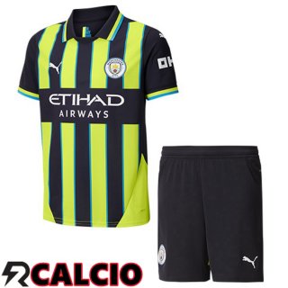 Seconda Maglia Manchester City Bambino Verde Nero 2024/2025
