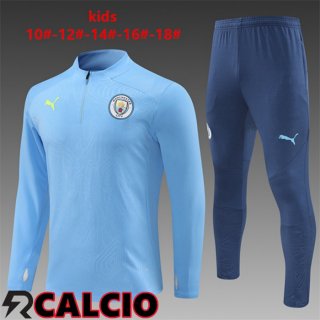 Insieme Tuta Calcio Manchester City Bambino Blu 2024/2025
