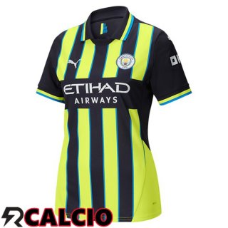 Seconda Maglia Manchester City Donna Verde Nero 2024/2025