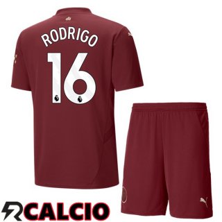 Terza Maglia Manchester City (Rodrigo 16) Bambino Marrone 2024/2025