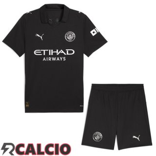 Seconda Maglia Manchester City Bambino Nero 2025/2026