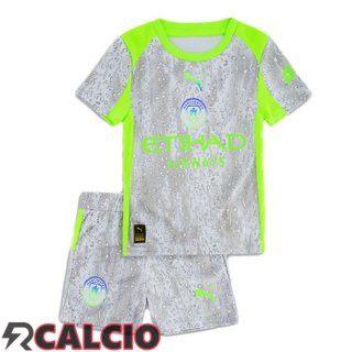 Terza Maglia Manchester City Bambino Grigio Verde 2025/2026