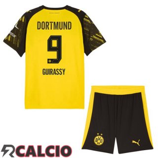 Prima Maglia Dortmund BVB (Guirassy 9) Bambino Giallo 2025/2026