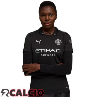Seconda Maglie Calcio Manchester City Donna Nero 2025/2026