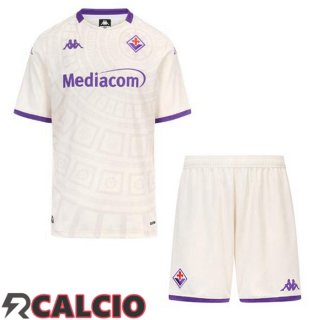 Seconda Maglie Calcio ACF Fiorentina Bambino Bianco 2025/2026