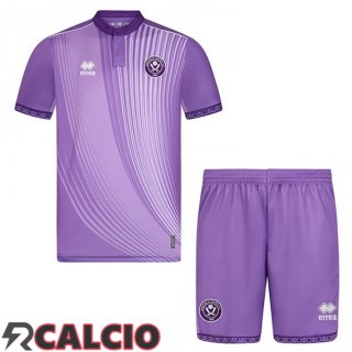 Terza Maglie Calcio Sheffield United Bambino Viola 2025/2026