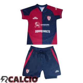Prima Maglie Calcio Cagliari Calcio Bambino Blu Rosso 2025/2026
