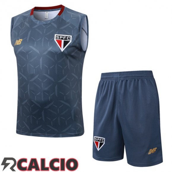 Canotta Allenamento Sao Paulo FC + Pantaloncini Grigio 2025/2026