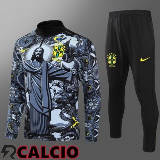 Insieme Tuta Calcio Brasile Bambino Nero 2024/2025