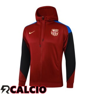 Felpa Con Cappuccio FC Barcellona Rosso 2024/2025