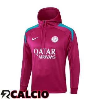 Felpa Con Cappuccio Paris PSG Rosso 2024/2025