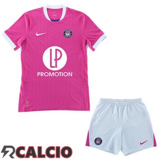 Seconda Maglie Calcio Toulouse Bambino Rosa 2025/2026