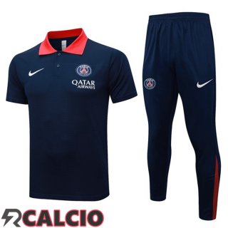 Insieme Polo Paris PSG + Pantaloni Blu Reale 2025/2026