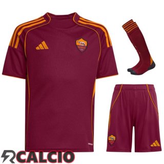 Insieme Prima Maglia AS Roma (Pantaloncini + Calzini) 2025/2026