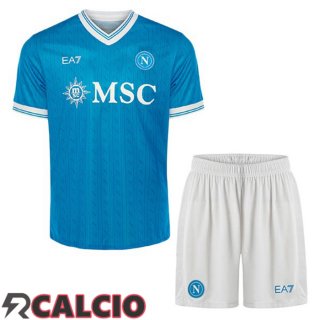Prima Maglie Calcio SSC Napoli Bambino Blu 2025/2026
