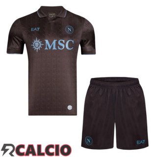Terza Maglie Calcio SSC Napoli Bambino Marrone 2025/2026