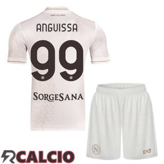 Seconda Maglia SSC Napoli (André-Frank Anguissa 99) Bambino Bianco 2025/2026