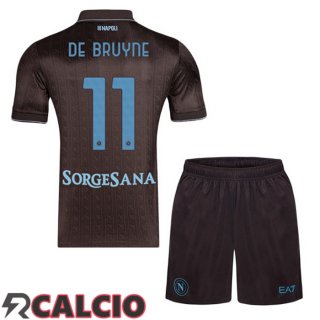 Terza Maglia SSC Napoli (Kevin De Bruyne 11) Bambino Marrone 2025/2026