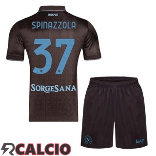 Terza Maglia SSC Napoli (Leonardo Spinazzola 37) Bambino Marrone 2025/2026