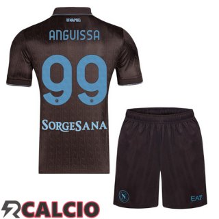 Terza Maglia SSC Napoli (André-Frank Anguissa 99) Bambino Marrone 2025/2026