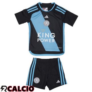 Seconda Maglia Leicester City Bambino Blu Nero 2023/2024