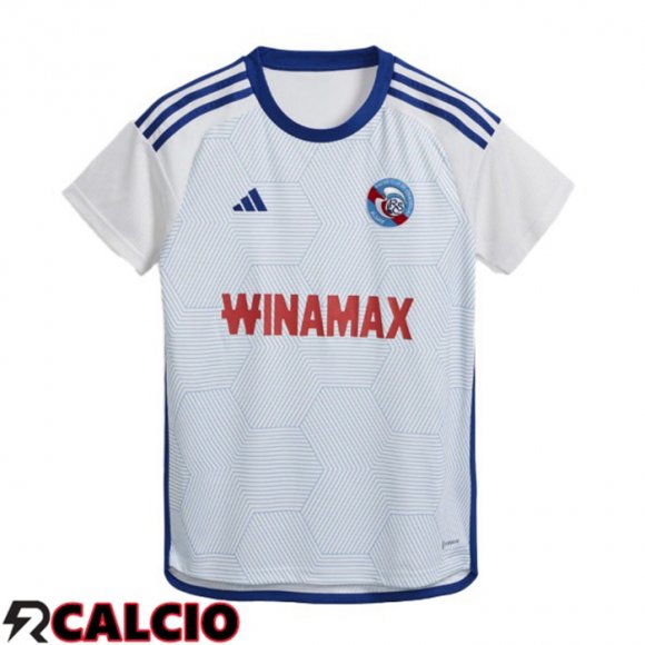 Seconda Maglia RC Strasbourg Alsace Bianco 2023/2024