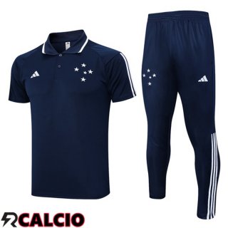 Maglia Polo Cruzeiro EC + Pantaloni Blu Reale 2023/2024