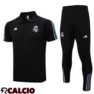 Maglia Polo Real Madrid + Pantaloni Nero 2023/2024