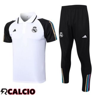 Maglia Polo Real Madrid + Pantaloni Bianco 2023/2024