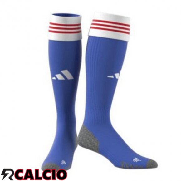 Seconda Calzini Calcio Lyon OL Blu 2023/2024