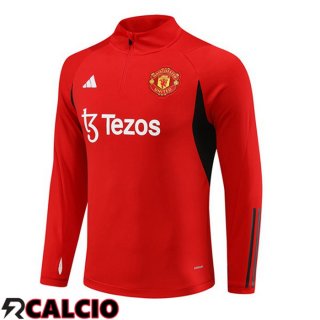 Felpa Allenamento Manchester United Rosso 2023/2024