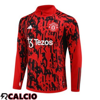 Felpa Allenamento Manchester United Rosso Nero 2023/2024