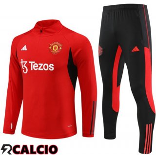 Insieme Tuta Calcio Manchester United Rosso 2023/2024