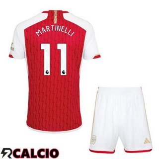 Prima Maglia Arsenal (MARTINELLI 11) Bambino Rosso Bianco 2023/2024