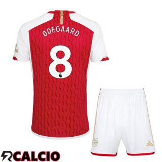 Prima Maglia Arsenal (ØDEGAARD 8) Bambino Rosso Bianco 2023/2024